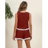 imageBlooming Jelly Womens Two Piece Sets Vacation Outfits Cruise Beach Summer Resort Wear Shorts Matching Sets 2025Rust Orange