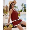imageBlooming Jelly Womens Two Piece Sets Vacation Outfits Cruise Beach Summer Resort Wear Shorts Matching Sets 2025Rust Orange