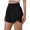 imageBlooming Jelly Womens High Waisted Running Shorts Athletic Workout Shorts Quick Dry Pants with Zipper PocketBlack