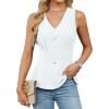 imageBlooming Jelly Womens Tank Top Summer Outfits Sleeveless Dressy Casual Blouses V Neck Work Shirts 2025 TrendyWhiteSmall