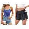 imageBlooming Jelly Womens Workout Shorts ampamp Ribbed Tank Tops Bundle  Perfect Combo for Active Lifestyles M BlackampampBlue Yellow