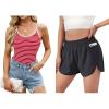 imageBlooming Jelly Womens Workout Shorts ampamp Ribbed Tank Tops Bundle  Perfect Combo for Active Lifestyles M BlackampampRed Striped