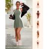imageBlooming Jelly Women Tennis Dress Casual Athletic Color Block Outfit Racerback Built in Bra Golf Separate Shorts with PocketGreen