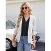 imageBlooming Jelly Womens Dressy Casual Blouses 34 Length Sleeve Tops Business Work Outfits Summer V Neck Pleated ShirtsBlack