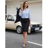 imageBlooming Jelly Womens Dressy Casual Blouses 34 Length Sleeve Tops Business Work Outfits Summer V Neck Pleated ShirtsLight Blue