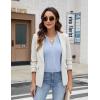 imageBlooming Jelly Womens Dressy Casual Blouses 34 Length Sleeve Tops Business Work Outfits Summer V Neck Pleated ShirtsLight Blue