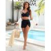 imageBlooming Jelly Womens High Waisted Bikini Set Gold Metal Two Piece Swimsuits Tummy Control Tie Knot 2025 Bathing SuitsBlack