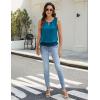 imageBlooming Jelly Womens Summer Silk Satin Tank Top Business Dressy Casual Outfits Trendy Sleeveless Tops 2025 FashionTurquoise