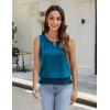 imageBlooming Jelly Womens Summer Silk Satin Tank Top Business Dressy Casual Outfits Trendy Sleeveless Tops 2025 FashionTurquoise