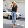 imageBlooming Jelly Womens Summer Tank Top Business Casual Outfits Dressy Work Blouses Satin Sleeveless Keyhole ShirtsBlack