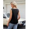 imageBlooming Jelly Womens Summer Tank Top Business Casual Outfits Dressy Work Blouses Satin Sleeveless Keyhole ShirtsBlack