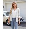 imageBlooming Jelly Womens Summer Tank Top Business Casual Outfits Dressy Work Blouses Satin Sleeveless Keyhole ShirtsWhite