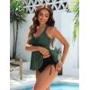 imageBlooming Jelly Womens Tankini Swimsuits Modest Tummy Control Bathing Suit Two Piece Swim Suit 2025 Swimwear with BottomsGreen and Black