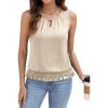 imageBlooming Jelly Womens Summer Silk Satin Tank Top Business Dressy Casual Outfits Trendy Sleeveless Tops 2025 FashionApricot